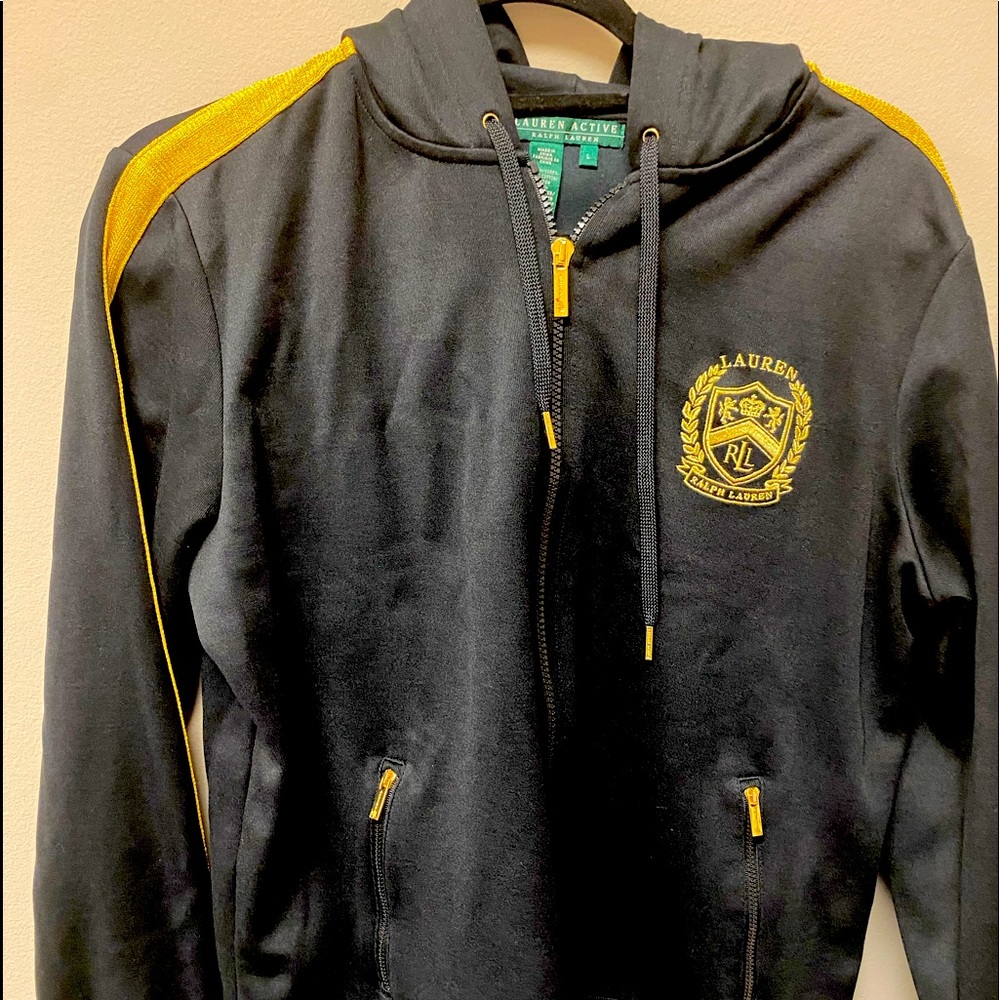 3pc Ralph Lauren black and gold suit